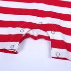 Summer Short Sleeved Baby Rompers 0-2Y Striped Onesies for Newborn Baby Boy Infant Girl Moon Printed Jumpsuit Baby Clothing