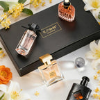 105ML Womens Perfume Gift Set 4 Fresh Floral Woody Long Lasting Fragrances Elegant Smooth Luxurious Collection Ideal for Travel