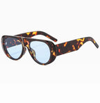 Retro Large Sunglasses for Women Fashionable Wide Legs New Large Frame Sunglasses Gradient Color Personalized Glasses Goggles