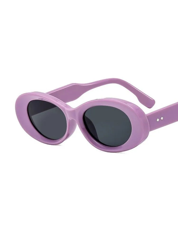 Vintage Round Sunglasses Women New Retro Oval Sun Glasses High Quality Trendy Brand Eyewear Shadow for Female
