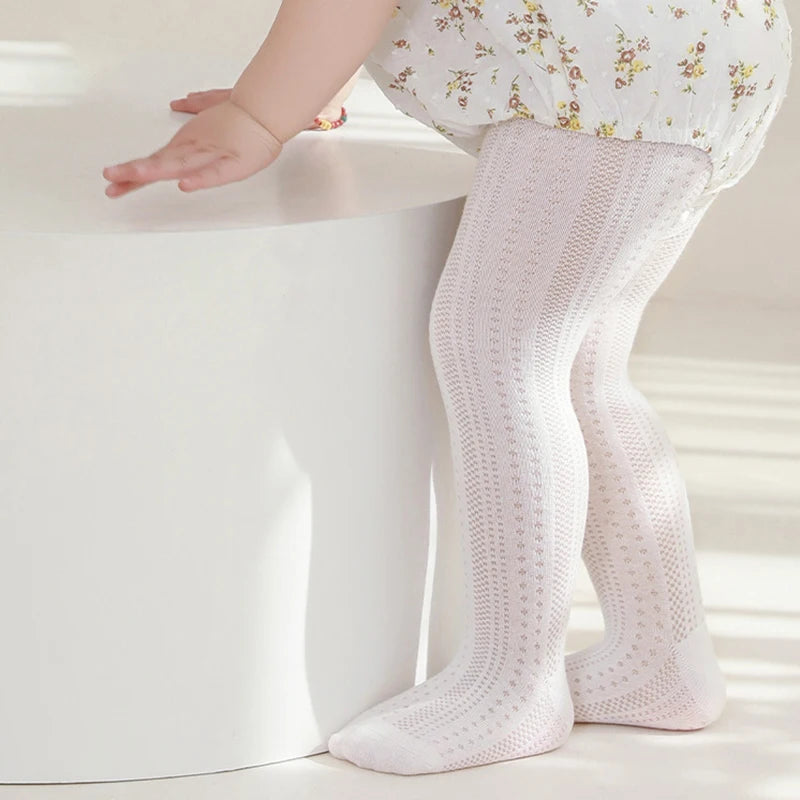 2026 Summer New Baby Pantyhose Newborn Infant leggings Girls Thin Mesh Tights Children Pants 0-8Y