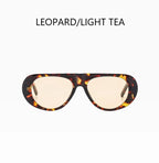 Retro Large Sunglasses for Women Fashionable Wide Legs New Large Frame Sunglasses Gradient Color Personalized Glasses Goggles