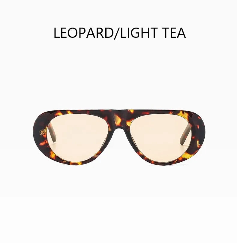 Retro Large Sunglasses for Women Fashionable Wide Legs New Large Frame Sunglasses Gradient Color Personalized Glasses Goggles