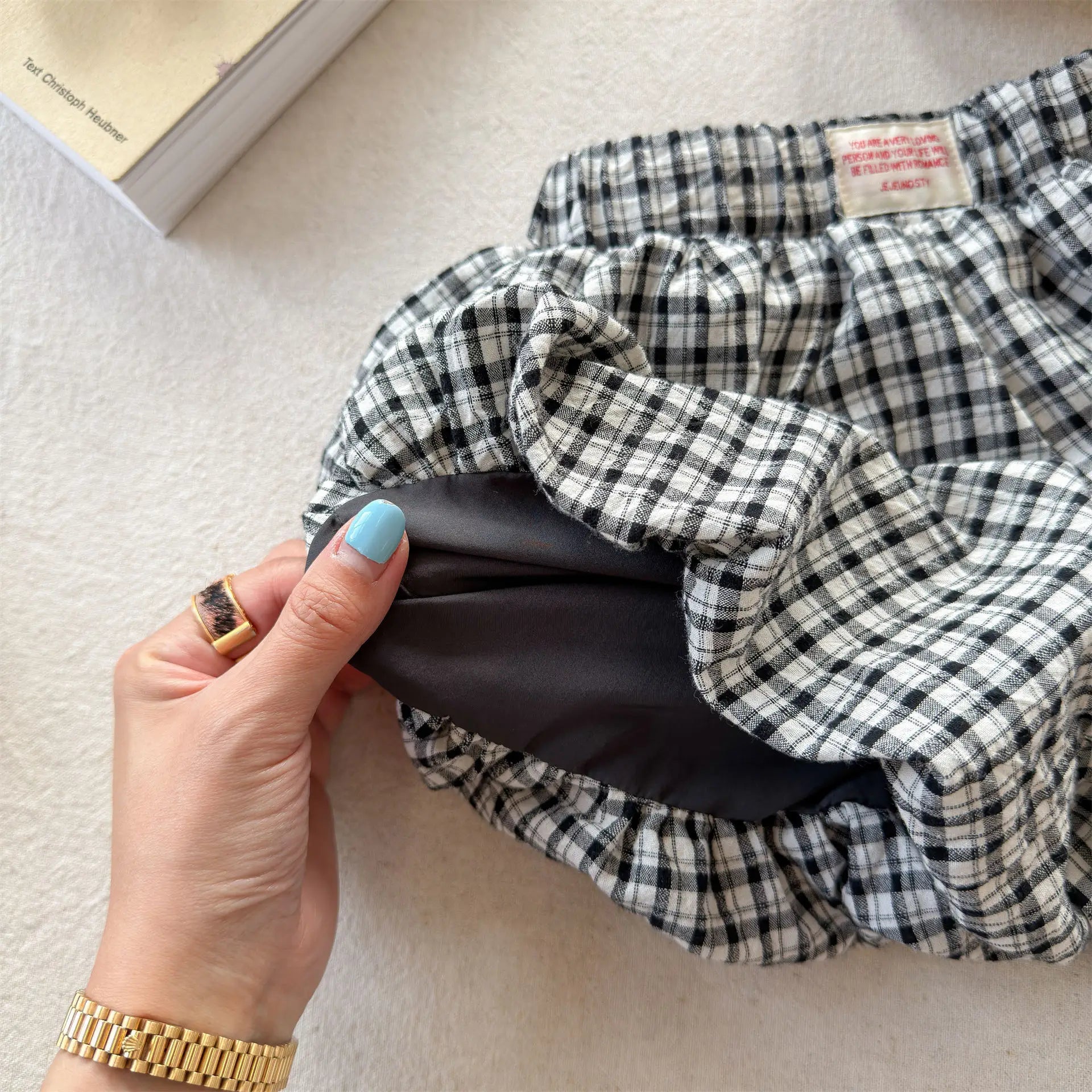 2026 Summer New Children Plaid Shorts Cotton Girls Cute Loose Culottes Kids Fashion Casual Shorts Toddler Clothes