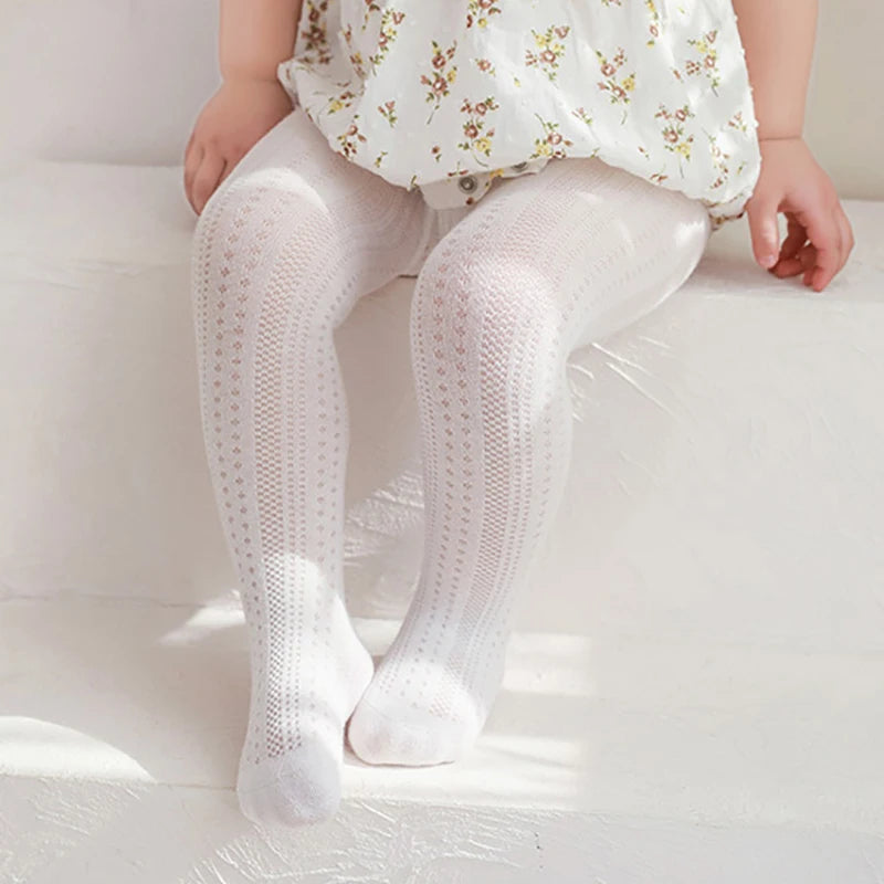 2026 Summer New Baby Pantyhose Newborn Infant leggings Girls Thin Mesh Tights Children Pants 0-8Y