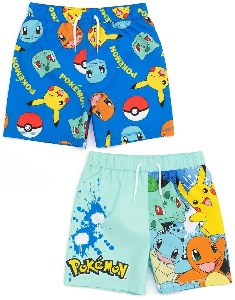 2026 Anime Pikachu Summer Swimming Shorts Suitable for Adults and Children Beach Vacation Shorts Adult Shorts Sleep Shorts