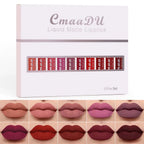 10pcs/set Liquid Matte Lipstick Set with 10 Colors Matte Lip Gloss Waterproof High Pigment Lipstick Lips Makeup Cosmetics Set