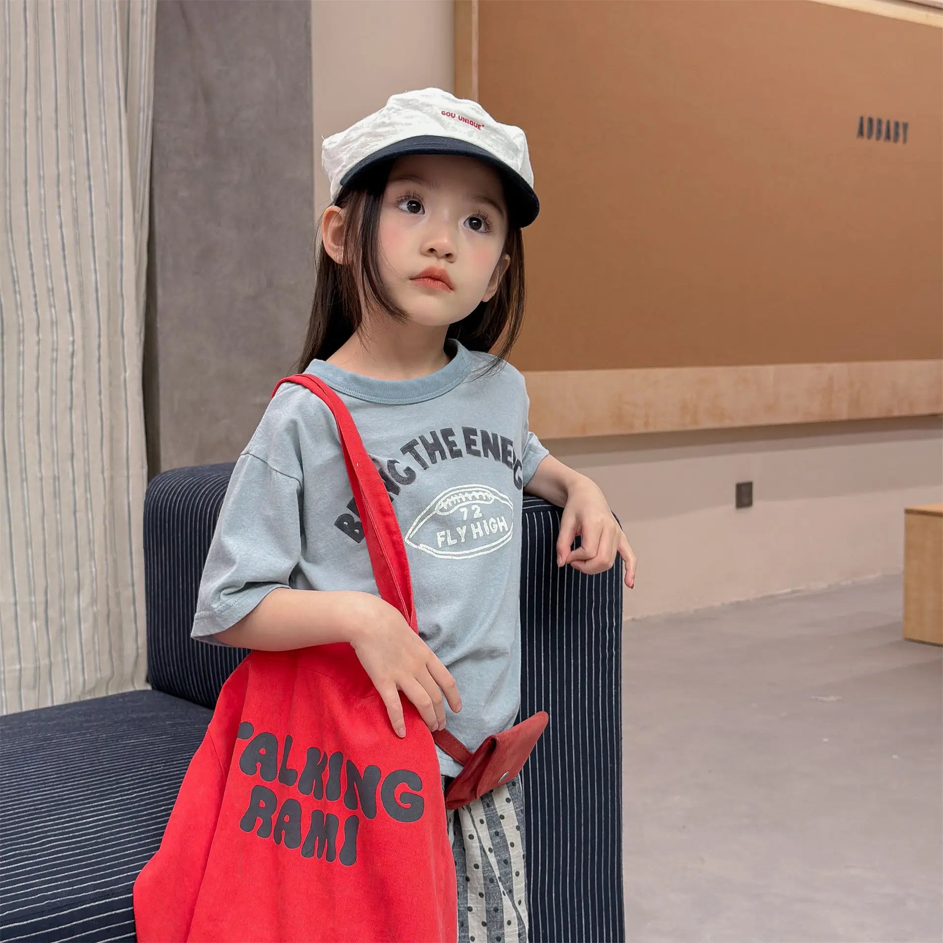 2026 Summer New Children Short Sleeve T Shirts Cotton Boys Letter Print Casual Tee Baby Girls O-neck Loose Tops Kids Clothes