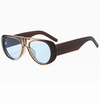 Retro Large Sunglasses for Women Fashionable Wide Legs New Large Frame Sunglasses Gradient Color Personalized Glasses Goggles