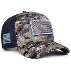 Unisex American Flag Embroidery Camouflage Baseball Net Caps Spring Summer Outdoor Adjustable Casual Hats Sunscreen Hat Cap