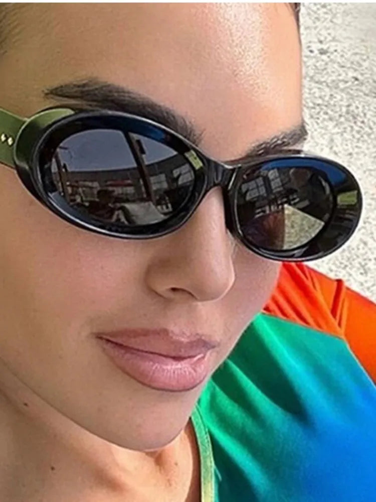 Vintage Round Sunglasses Women New Retro Oval Sun Glasses High Quality Trendy Brand Eyewear Shadow for Female