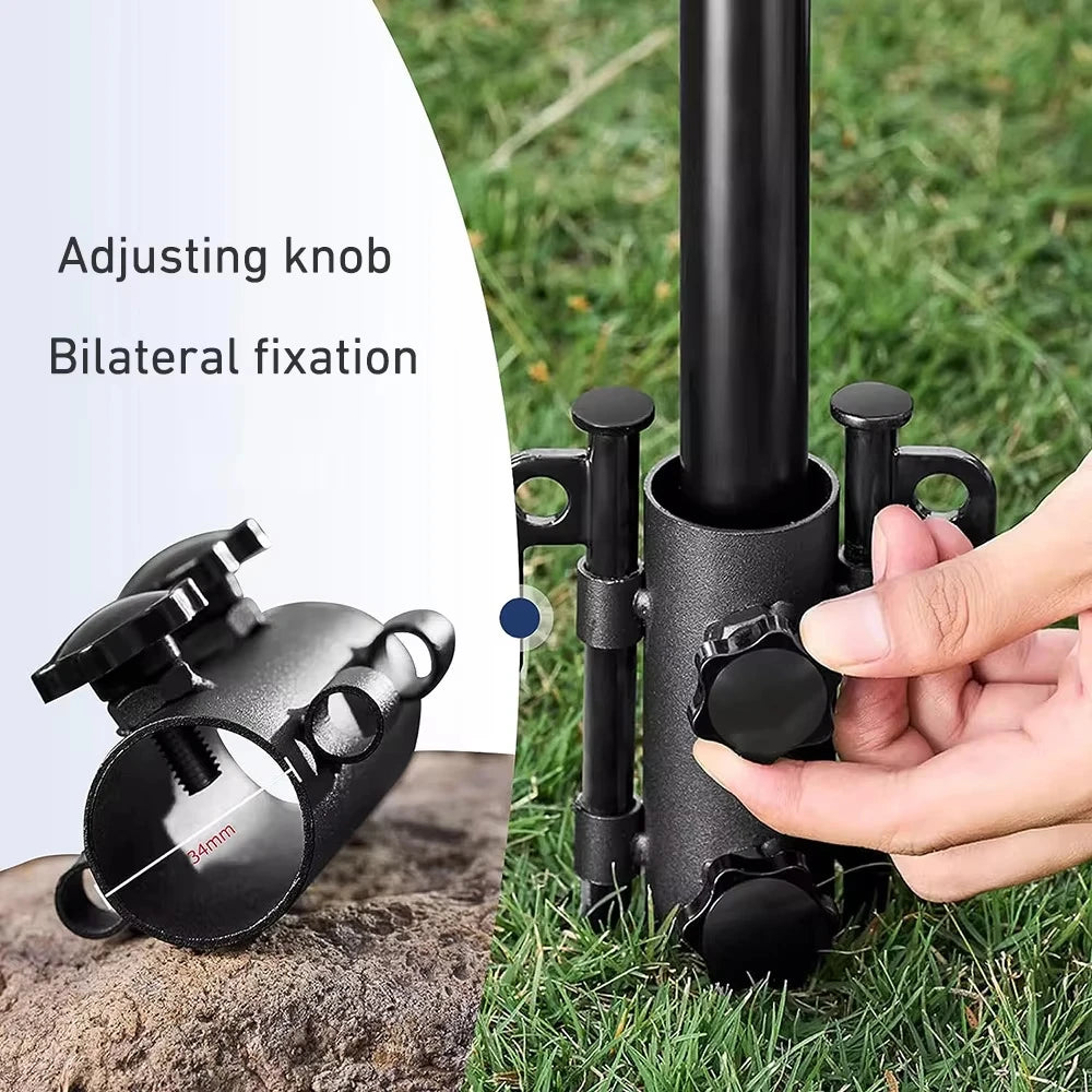 Canopy Pole Fixator Large Pipe Diameter Tent Sunshade Support Pole Fixed Pipe Frame Beach Umbrella Adjustment Base