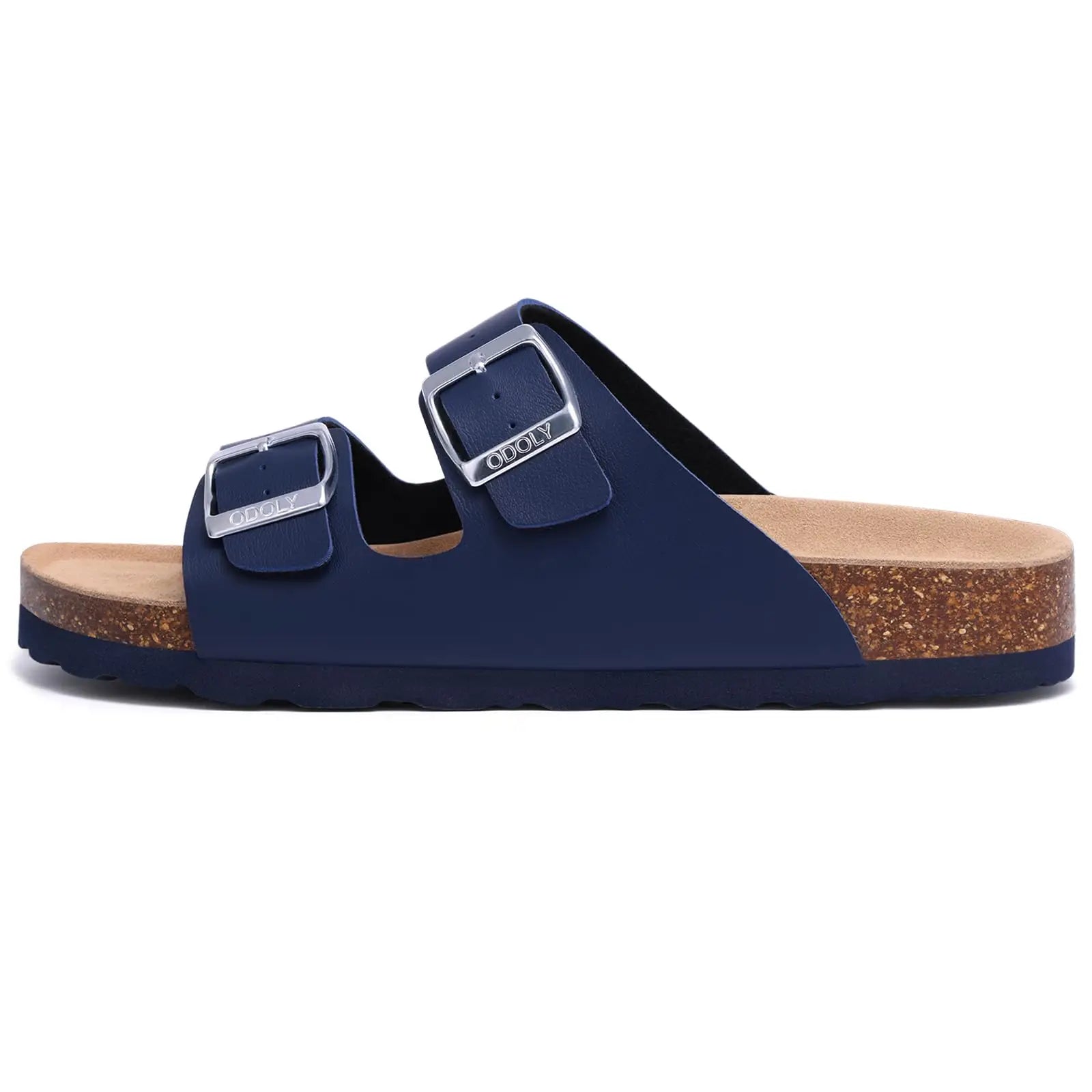 Asgard Summer New Leather Sandals Outdoor Fashion Double Buckle Beach Shoes Comfort Cork Footbed Clogs Slipper With Arch Support