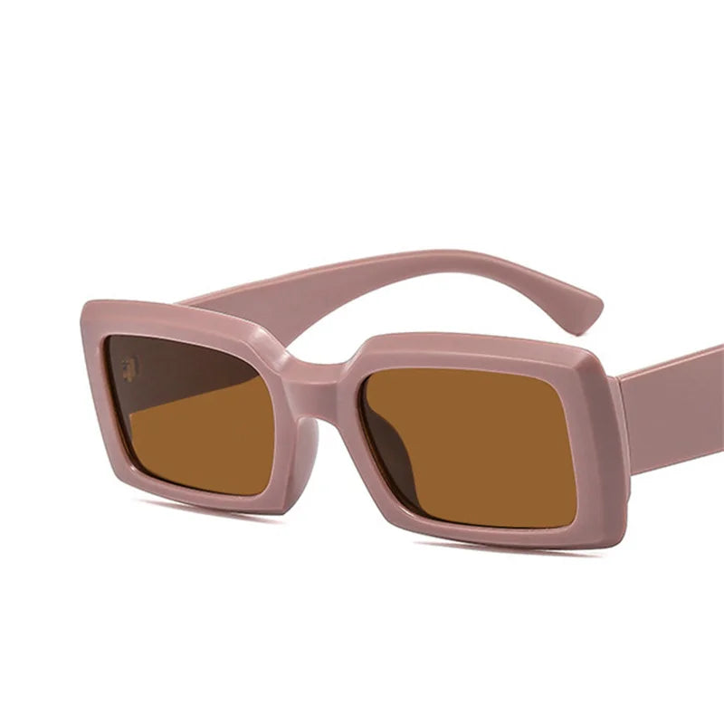 2022 Pink Shades Women Small Sunglasses Black Fashion Square Glasses Vintage Retro Green Glasses Female Unisex Oculos Feminino