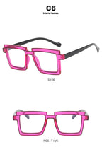 Retro Personality Rectangular Glasses Frame Woman Man Brand Designer Fashion Square Eyeglasses TR90 Eyewear with Pouch & Cloth