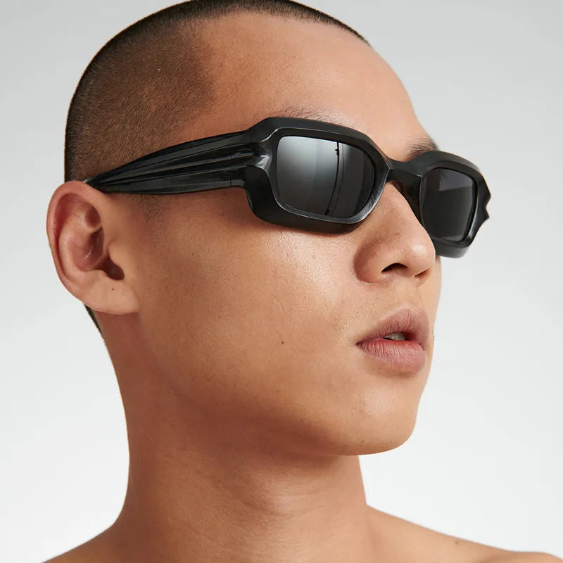 Punk Square Sunglasses 2022 New Ripple Funny Sunglasses Bump Cyberpunk Sunglasses Trendy Hip Hop Glasses UV400