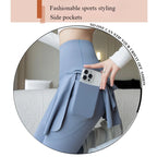 Women Fake Two Pieces Leggings Seamless Fitness Leggings High Waist with Pocket Elastic Slim Fashion Hip Liftting Yoga Pants