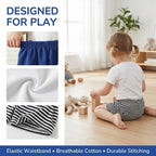 Summer Kids Striped Sport Shorts 0-5Y Children Loose Elastic Pants Cartoon Beach Shorts for Boys Girls Outdoor Play
