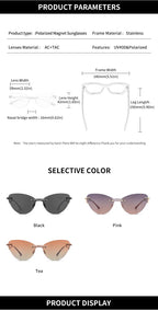 GCV Brand new Women 2 In 1 Polarized Sunglasses Anti blue light glasses butterfly frame multifunctional Medical applicability
