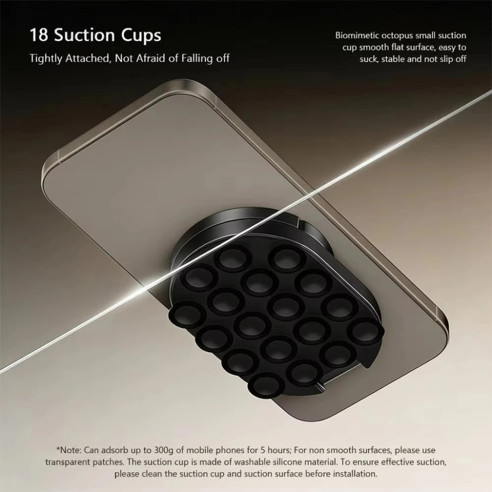 Suction Cup Magnetic Phone Holder Multi-Functional Phone Stand Portable Holder Lazy Person's Car Phone Holder For iPhone Samsung
