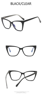 Fashion TR90 Retro Cat Eye Anti-blue Light Glasses Frame Women New Ultra-light Frame Glasses