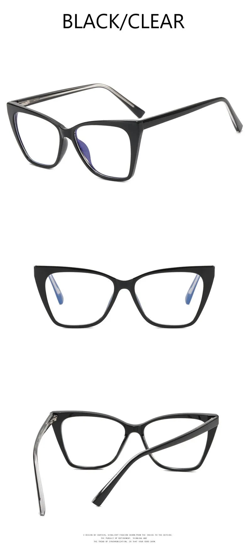 Fashion TR90 Retro Cat Eye Anti-blue Light Glasses Frame Women New Ultra-light Frame Glasses