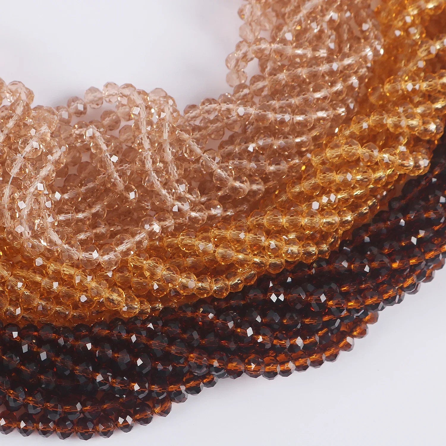 2mm 4mm 6mm 8mm Rondelle Austria Crystal Beads Faceted Glass Beads Loose Spacer Beads for DIY Bracelet Garment Making
