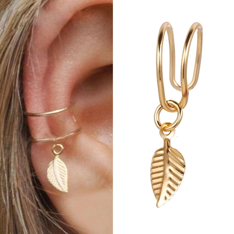 Fashion Exquisite Rhinestone Decor Ear Cuff earring for Woman Ear 2025 Summer New Arrival Christmas Jewelry Gift
