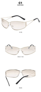 Y2k Sunglasses Women Men Oversized Brand Designer Gradient Goggle Sun Glasses Steampunk Glasses Shades Eyewear Mirror Eyeglasses