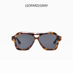 Retro Double Beam Large Frame Sunglasses for Women New Retro Fashion Brand Square Sun Glasses Eyeglasses Men Lentes De Sol Mujer
