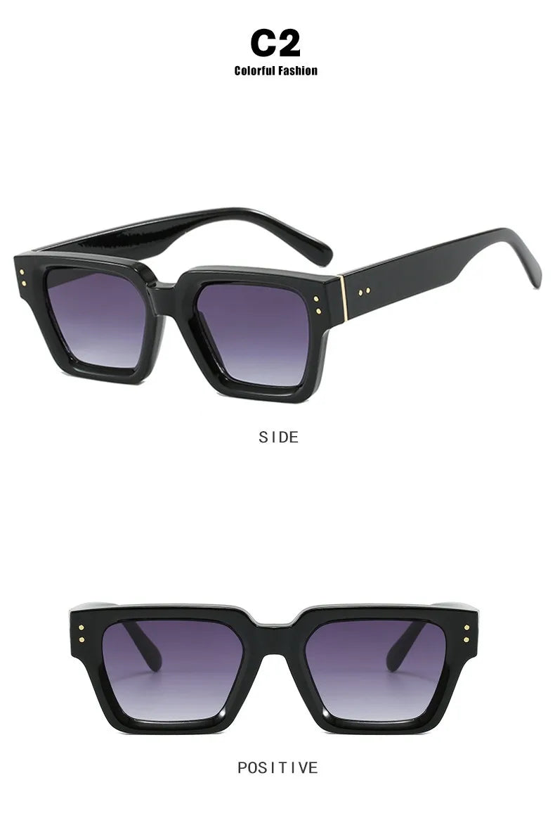 Classic Rectangle Small Sunglasses Women Men Square Personality Sun Glasses Vintage Fashion Ins Glasses Frame Shades UV400