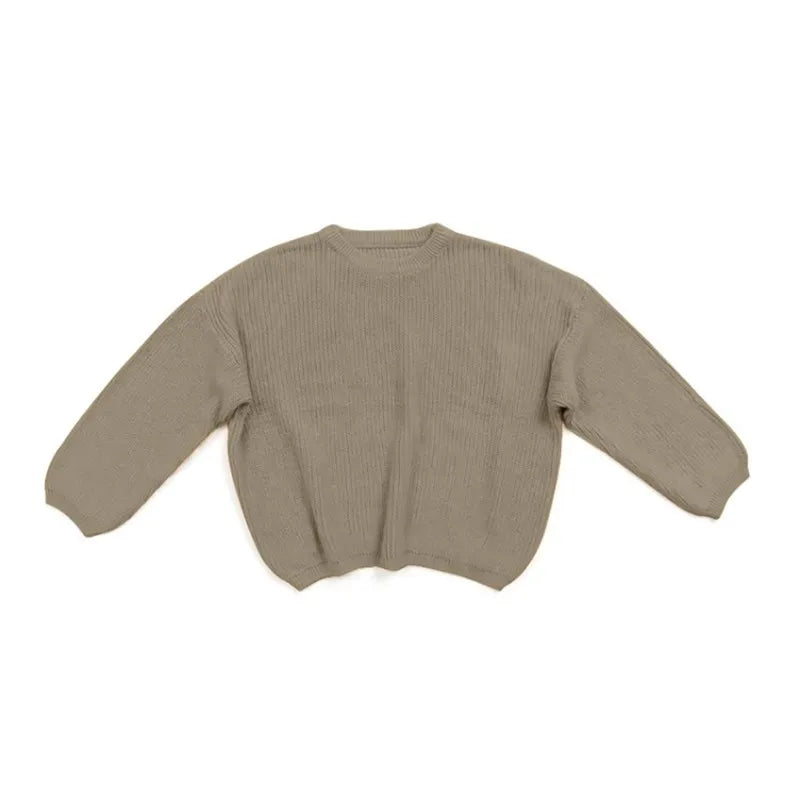 Autumn Newborn Baby Girl Boy Knitted Long Sleeve Warm Sweater Winter Candy Colors Loose Pullover Casual Tops Kids Clothes 3M-5Y