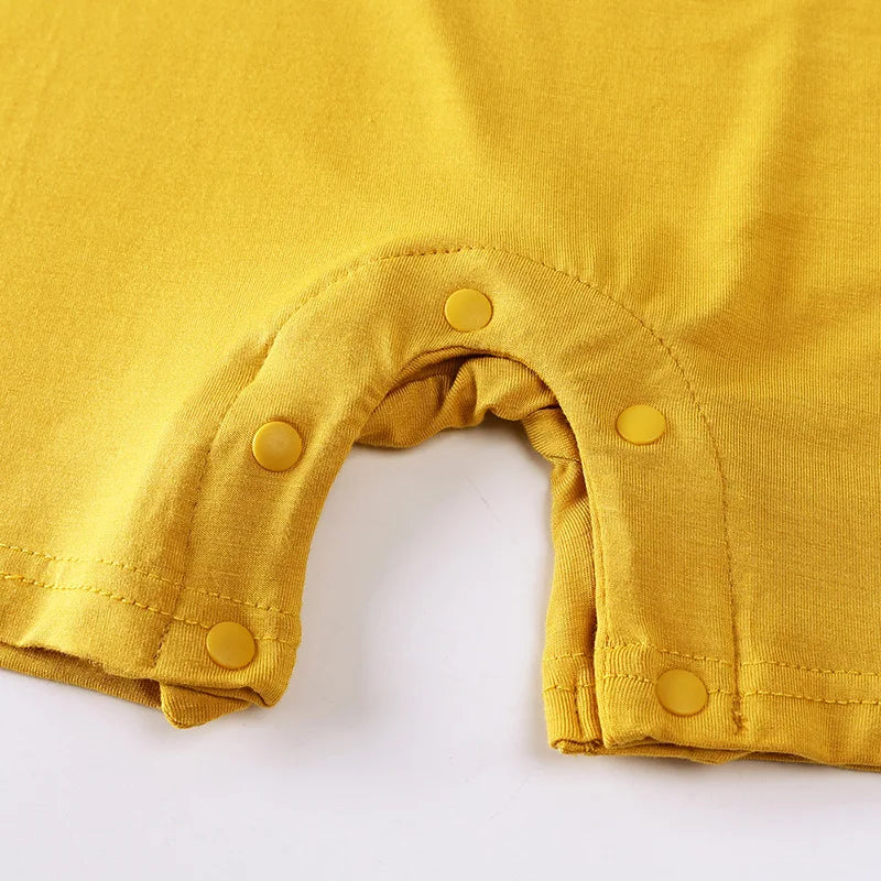 Summer Thin Baby Clothes 0-2Y Girls Boys Infant Solid Color Romper Newborn Short Sleeved Jumpsuit Toddler One Piece