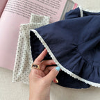 2026 Summer New Girls Sleeveless Shirts Solid Cute Baby Girl Sweet Lace Blouse Toddler Cute Thin Cotton Tops Kids Clothes