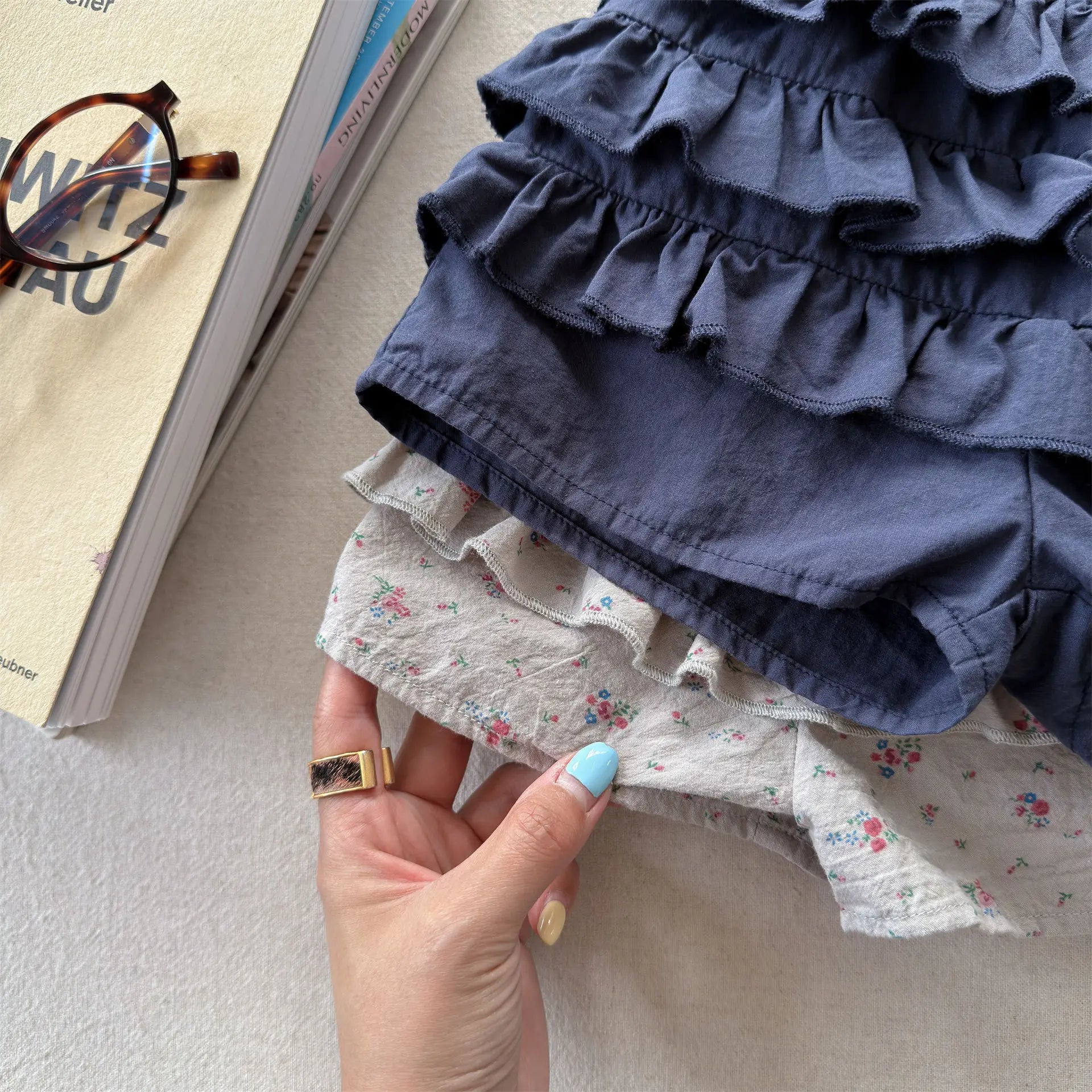 2026 Summer New Children Shorts Cotton Girls Sweet Lace Flower Bud Shorts Fashion Toddler Floral Culottes Kids Clothes
