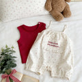 2026 Summer New Girls Sleeveless Clothes Set Baby Girl Sweet Floral Jumpsuit + Vest 2pcs Suit Infant Toddler Cotton Outfits