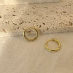 6-15mm Stainless Steel Earring Minimalist Classic Round Gold Color Earring for Women Men Tiny Huggie Hoop Rock  Jewelry Gift