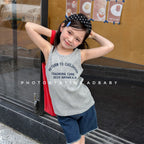 2026 Summer New Children Sleeveless T Shirts Cotton Boys Girls Letter Print Vest Toddler Fashion Casual Tops Kids Clothes