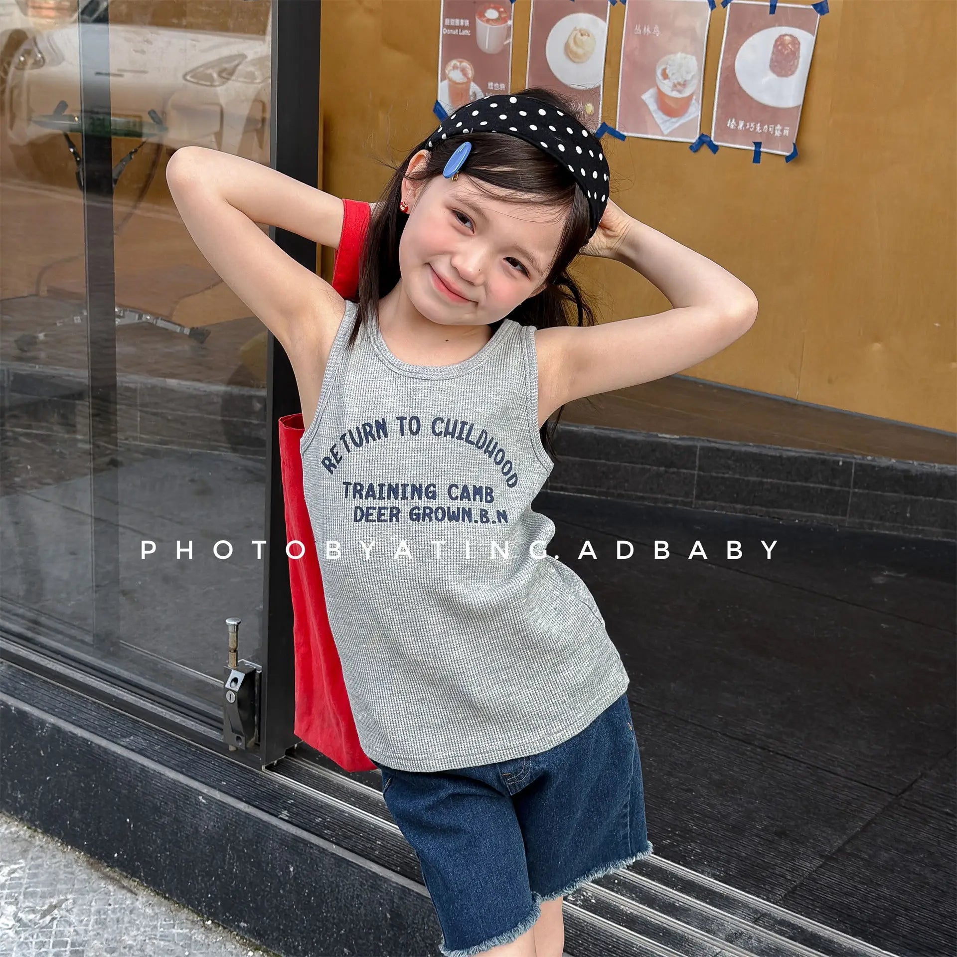 2026 Summer New Children Sleeveless T Shirts Cotton Boys Girls Letter Print Vest Toddler Fashion Casual Tops Kids Clothes