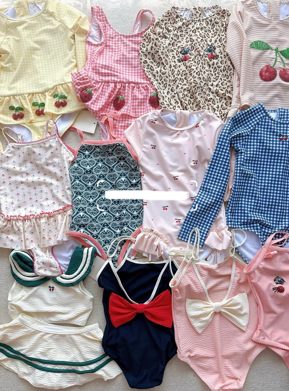 2026 New KS Baby Girls Swimwear One Piece Summer Kids Beach Wear Girls Swimsuit Monokini Children Ruffle Princess Bikinis Sets