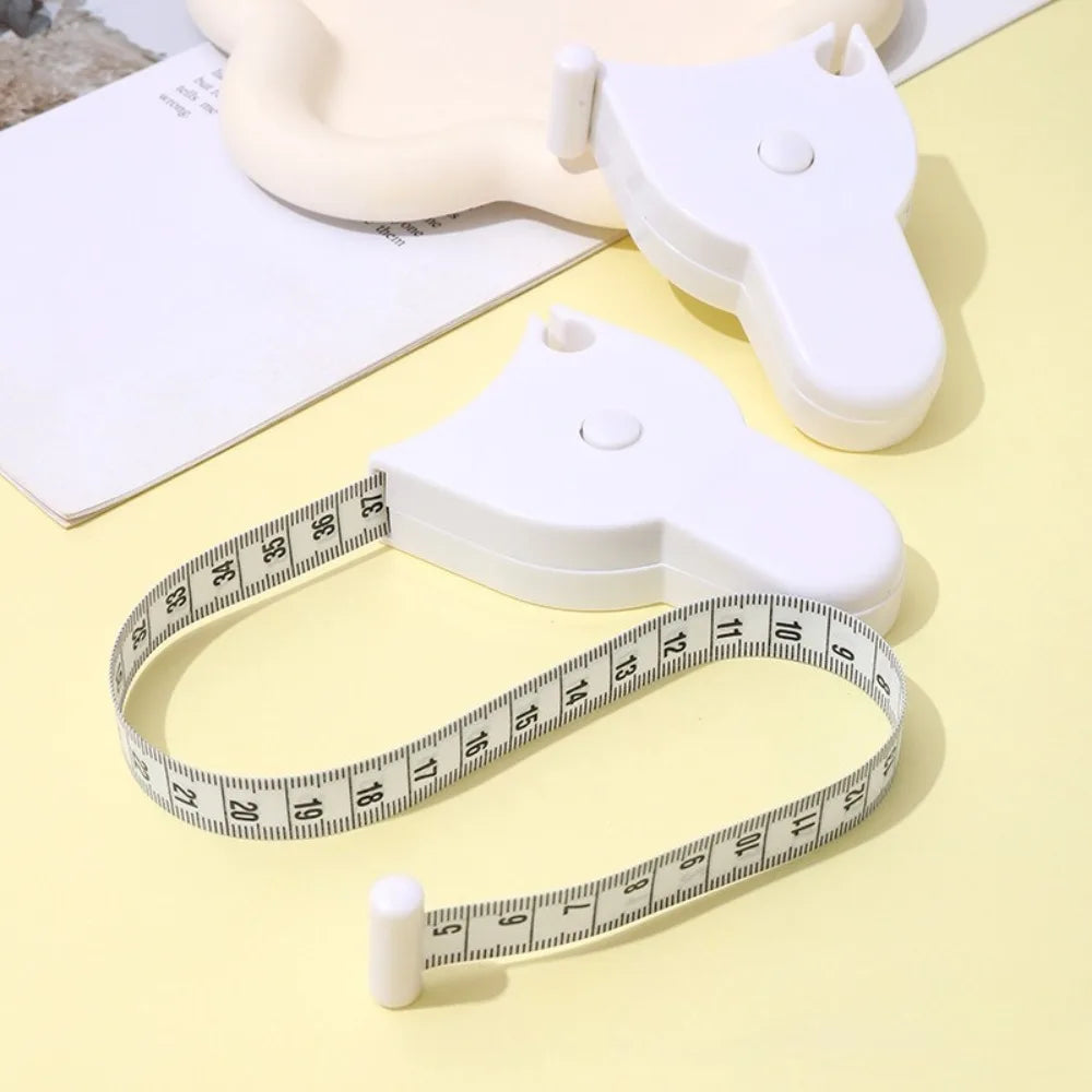 1Pc Portable Fitness Telescopic Health Tape Measure With Handle Torch Y-shaped Tape Measure Waist Circumference Tape Measure