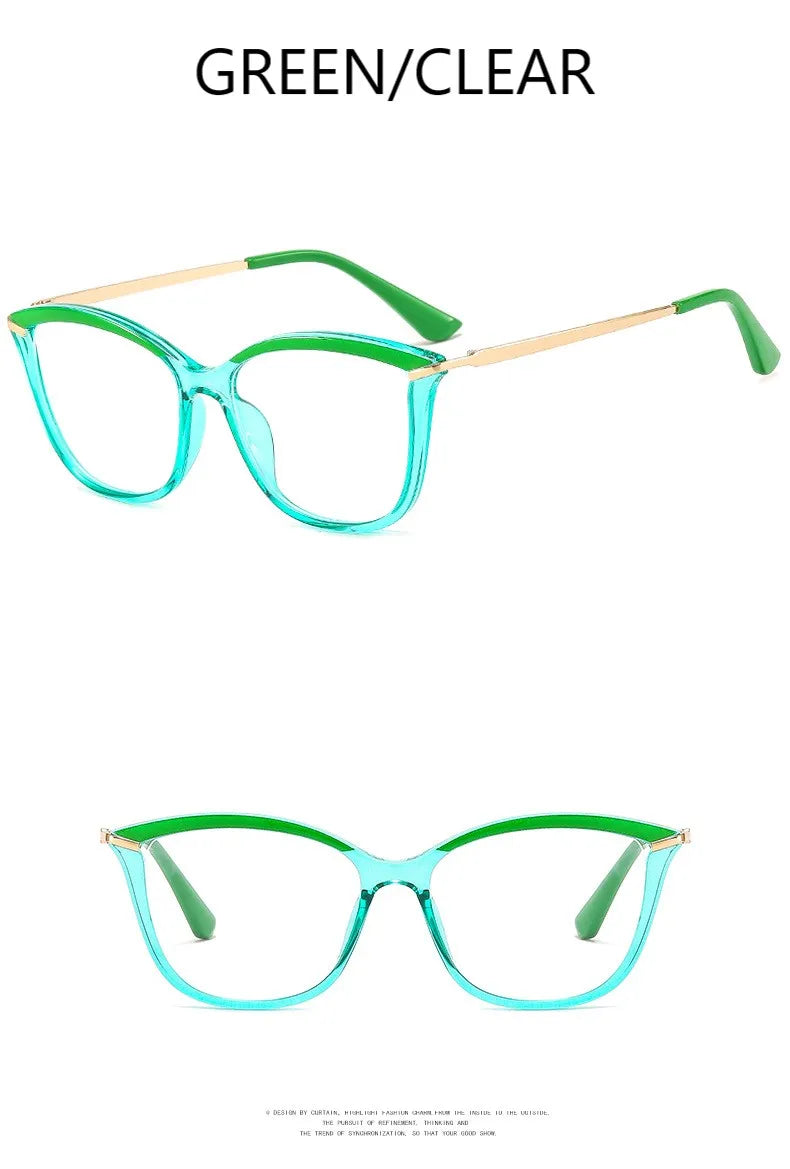 TR90 Fashion Myopia Glasses Frame Retro Brand Designer Cat Eye Optical Prescription Eyeglasses Women Computer Eyeglasses Girls