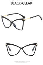 Cat Eye Oversized Glasses Frame TR90 Glasses Personality Fashion Butterfly Computer Glasses Triangle Eyewear 2024