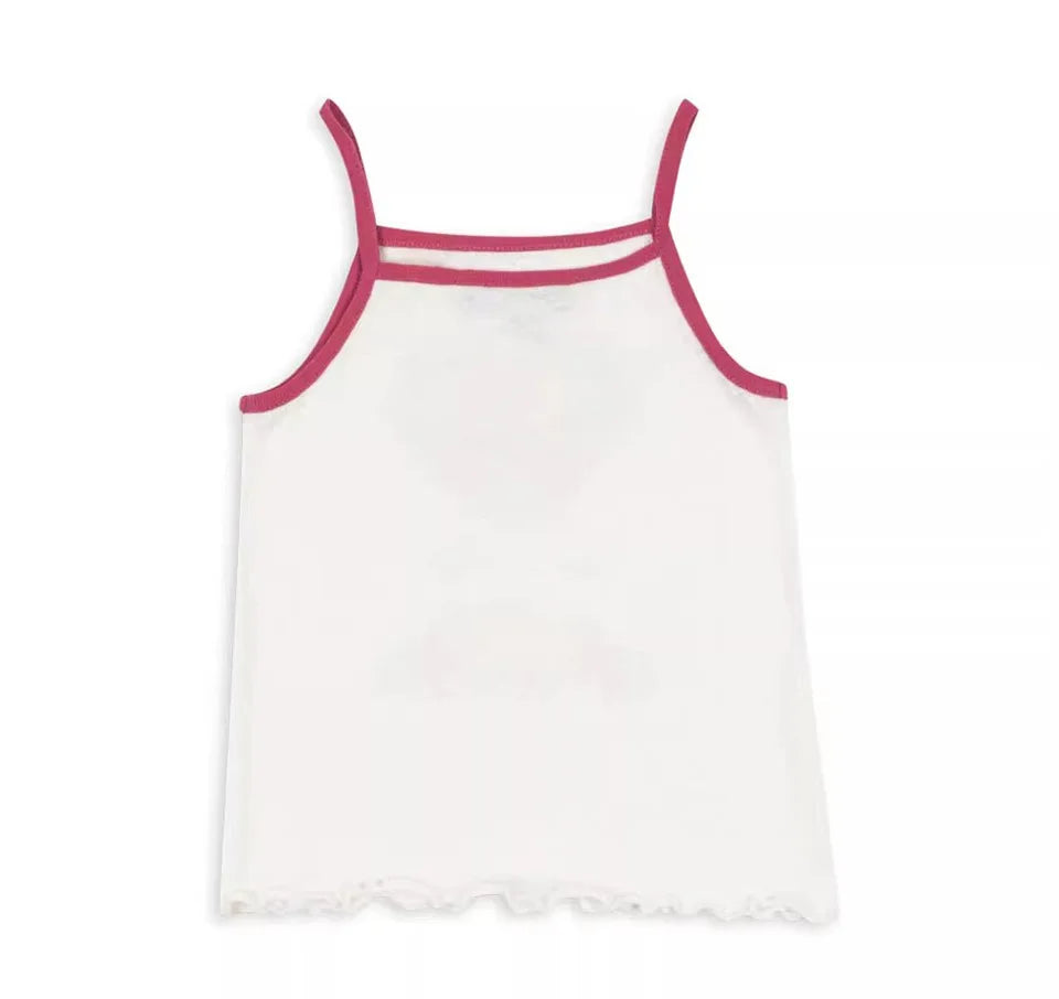 2025 KS Brand Summer Baby Girls Tassel Dresses T Shirts + Shorts Suits Sets Kids Clothes Girls Cotton Cherry Tank Dress Top 1-9Y