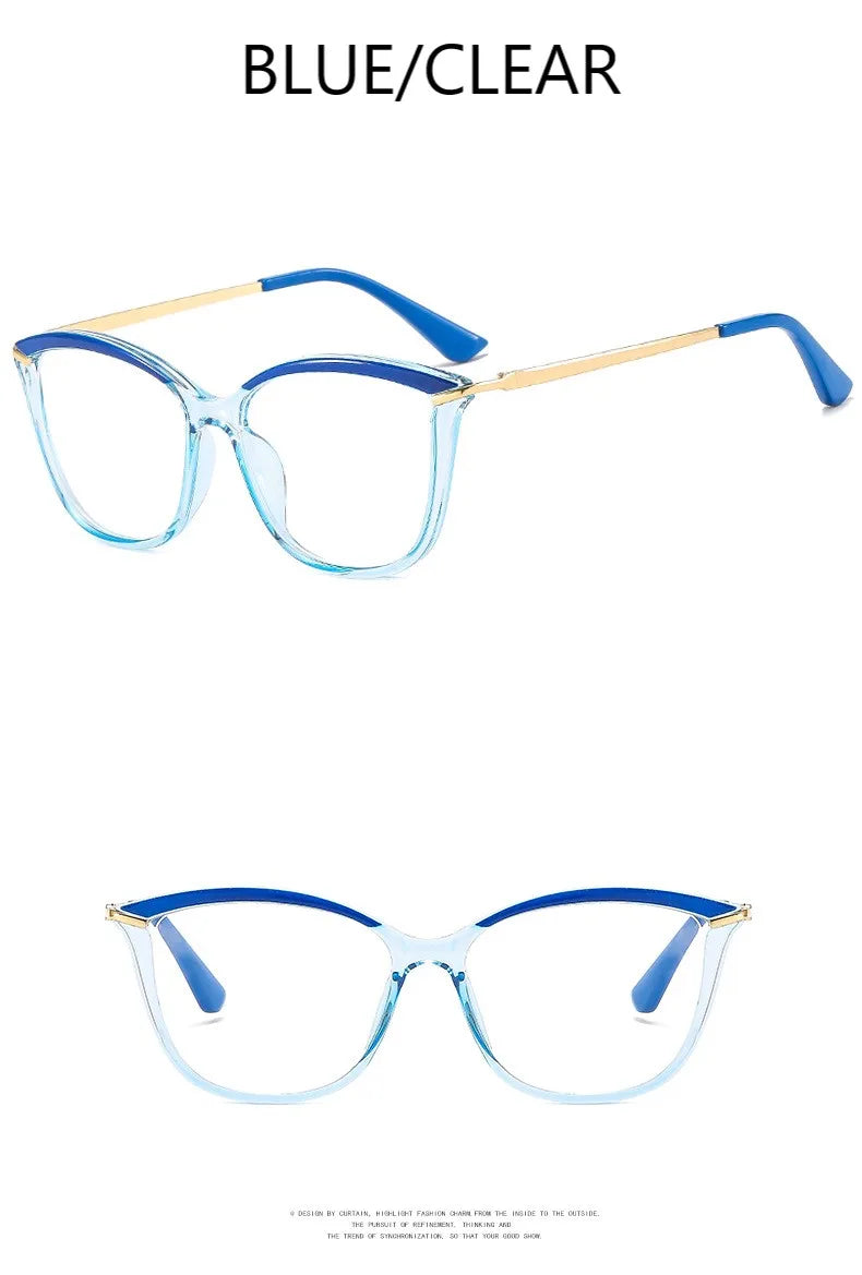 TR90 Fashion Myopia Glasses Frame Retro Brand Designer Cat Eye Optical Prescription Eyeglasses Women Computer Eyeglasses Girls