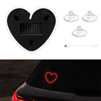 Universal Solar Atmosphere Light Heart-shaped Dynamic Gradient LED Fit Car Interior Ambient Light Decoration Accessory RGB