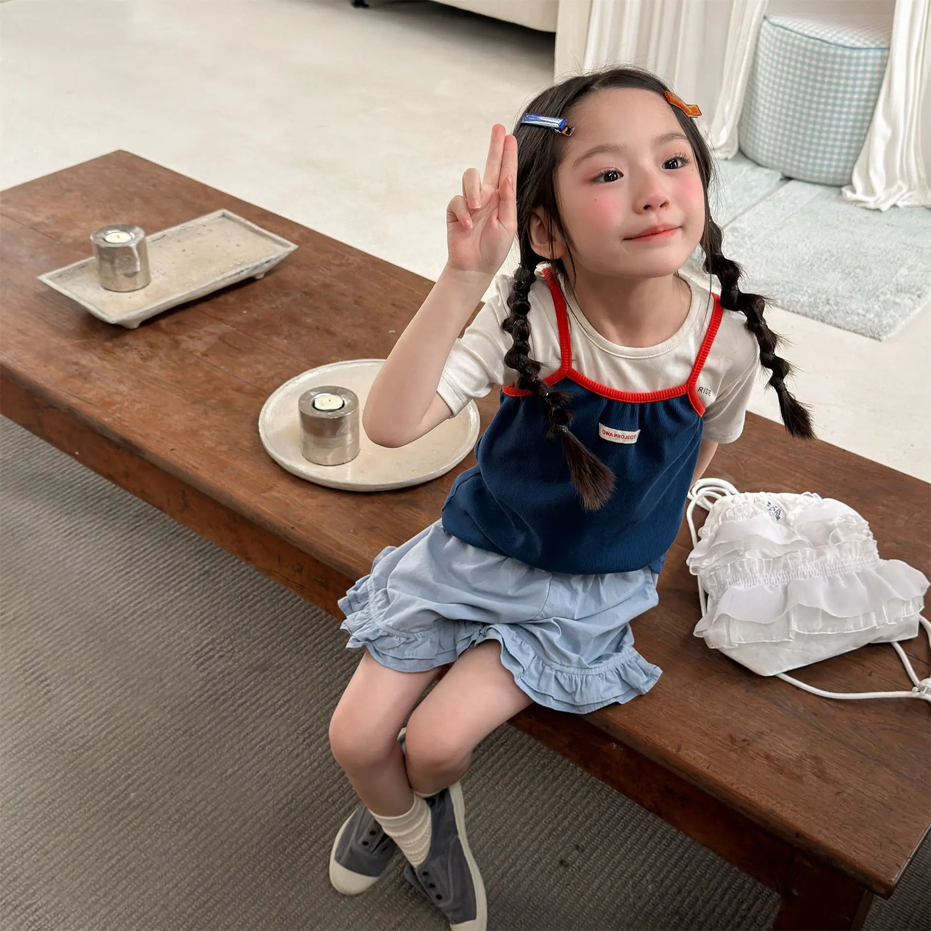 2026 Summer New Girls Cute Lace Shorts Solid Toddler Casual Shorts Cotton Children Versatile Loose Shorts Kids Clothes