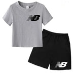 Children's Sports White T-shirts Short-sleeved Shirts and Shorts Sets for Boys Girls Clothing Suitable for Children Aged 3 to13