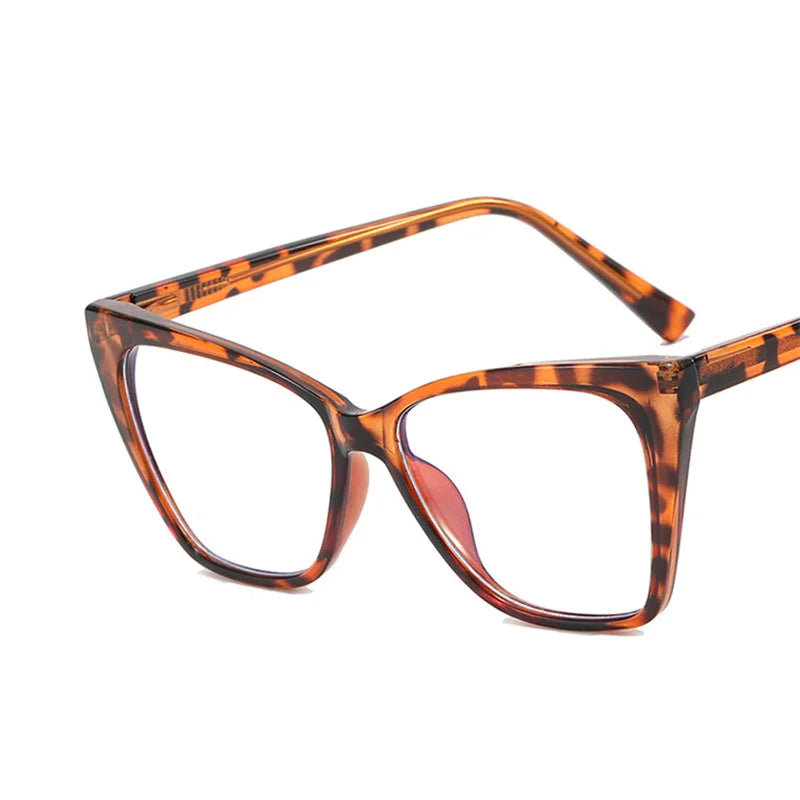 Fashion TR90 Retro Cat Eye Anti-blue Light Glasses Frame Women New Ultra-light Frame Glasses