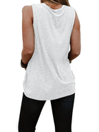 Summer Women's Casual Sleeveless Tank Top T-shirt Tshirts Creativity Streettshirt Individual Casual Clothes